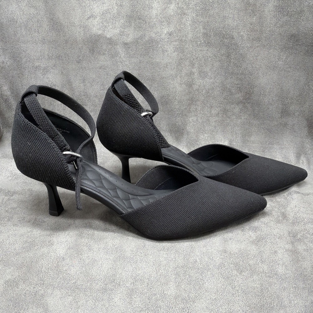 Vivaia Arabella Pointed Toe Mid Heels In Black Size 11